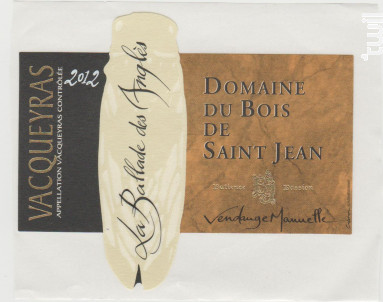 La Ballade des Anglès - Domaine du Bois de Saint Jean - 2023 - Rouge